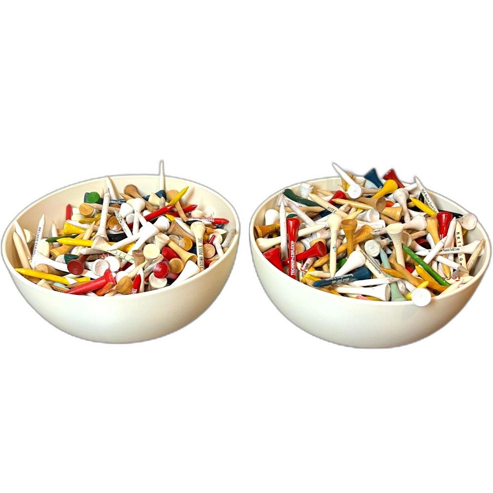 Bulk Lot Vintage Mixed Golf Tees Wooden Plastic Branded Blank Collectibles 1+ LB